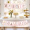Daisy 1st Birthday Photo Banner for Girls, Pink Groovy 1-12 Monthly Photo Banner, Daisy Boho Hippie Baby Girl First Bday Party Supplies